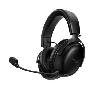 Bild av HyperX Cloud III Trådlöst Spelheadset för PC, PS5, PS4, upp till 120 timmars batteri, 2,4 GHz trådlös, 53 mm vinklade förare, minnesskum, hållbar ram, 10 mikrofon, svart.