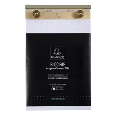Bild av Exacompta FAF Desk Pad Dotted Size 197x115mm 170 micro perforated sheets. Retro design refillable.