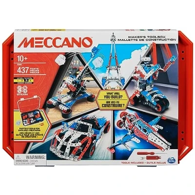 Bild av Meccano Bygghjul med 5 modeller ikoniska mönster i Frankrike som ska byggas förvaringsväska byggsats 2 verktyg leksak för barn 10 år och uppåt