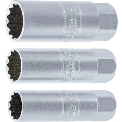 Bild av BGS 6858 Tändstift hylsa sats tolvkant 10 mm (3/8&quot;) 14 16 18 3 delar