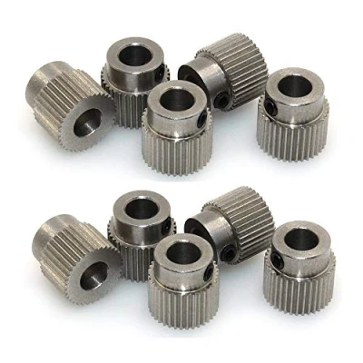 Bild av 3Dman MK7/MK8 extruderingsutrustning 36 tänder borr 5 mm rostfritt stål drivutrustning för 1,75 filament 3D skrivare (10 st)