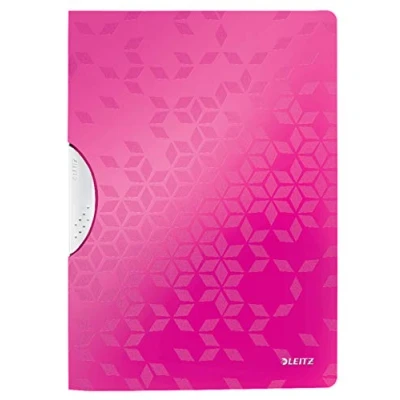 Bild av Leitz WOW ColorClip Klämmapp, A4, 30 ark, flexibel plast, rosa metallic, 41850023