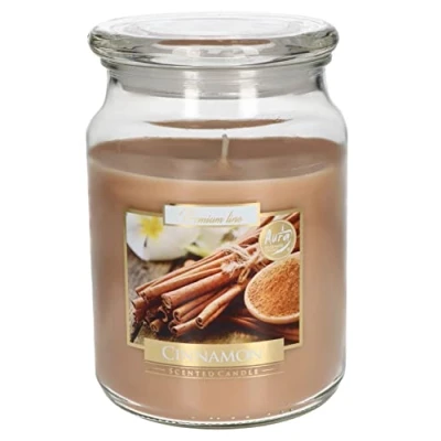 Bild av KOTARBAU® Doftljus i glas med lock presentidé dekorativa aromaterapiljus brinntid upp till timmar (stort format kanel)