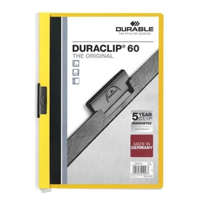Bild av Durable DURACLIP 60, Gul, 60 ark, A4, 1 styck, Tyskland