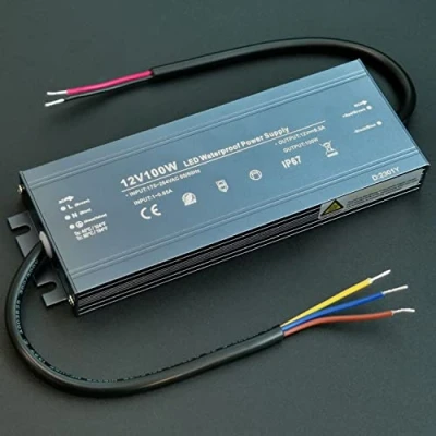 Bild av Alinana 12V Power Supply LED Transformer 100W IP67 Waterproof Driver 230V to 12V, Universal for Strips Lights, Constant Voltage 12Vdc 0 8.5A