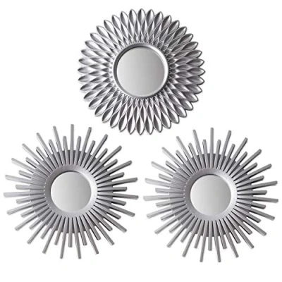 Bild av Väggspegel 3 Pack BONNYCO Silver Speglar för Vardagsrum, Hem Dekoration &amp; Sovrum Rund Spegel Hängning Väggdekoration Små och Tillbehör Gåvor Kvinnor, Mammor