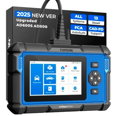 Bild av TOPDON ArtiDiag600 Elite OBD2 skanner, 2025 diagnostiskt verktyg för fullsystemsbil, 13 underhållstjänster, FCA AutoAuth, skanningsverktyg fordon med CAN FD, 2 års gratis uppdateringar.