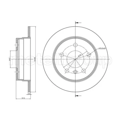 Bild av METELLI 23 0833C Disque de frein 258,0 8,0 5 67,0 plein peint MERCEDES BENZ: Classe A, B