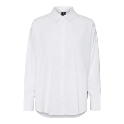 Bild av VERO MODA Vmfanni LS damskjorta, WVN Ga Noos långärmad blus, ljusvit, Large, Kritvit, L