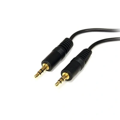 Bild av StarTech.com MU6 mm ljudkabel, guldpläterade kontakter, hane/hane, aux kabel, svart 6 fot 3,5