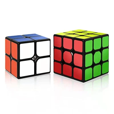 Bild av ROXENDA Magisk Kub, Speed Cube Set Med en Kub 2x2 3x3 Hastighetskub (Klistermärke)