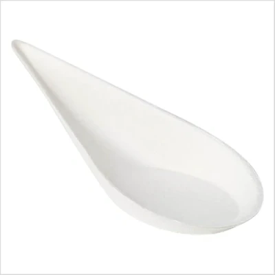 Bild av MAXI PRODUCTS 50 stycken CATERING Teardrop sked 10 x 4 cm sockerrör speciell catering, evenemang, lock, provsmakning, mat lastbilar