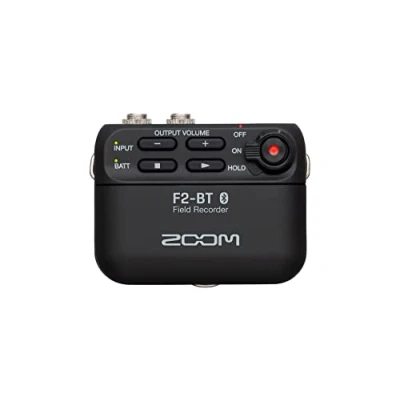 Bild av Zoom F2 Field Recorder med Bluetooth och lavaliermikrofon, ljudinspelare för film &amp; video, podcast, intervjuer mera, svart