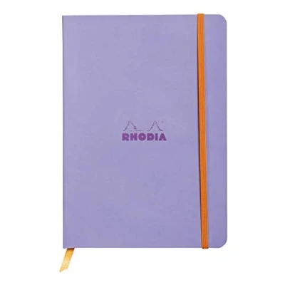Bild av Rhodia 117409C anteckningsbok (med mjukt kuvert, linjerat, 80 ark, DIN A5, 14,8 x 21 cm) 1 st iris