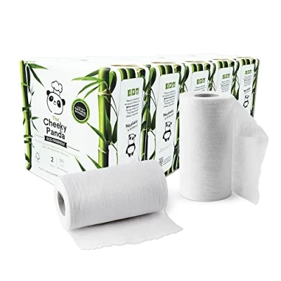 Bild av The Cheeku Panda, 100% bambu Kökshanddukar, Paket med 10 Rullar, Totalt 1000 Ark