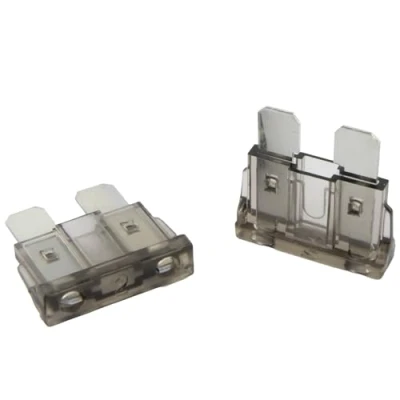 Bild av 5 stycken SeKi Standard ATO platt pluggsäkring 2A grå; bilsäkring 19 mm plattsäkring 32 V/DC båt husvagn