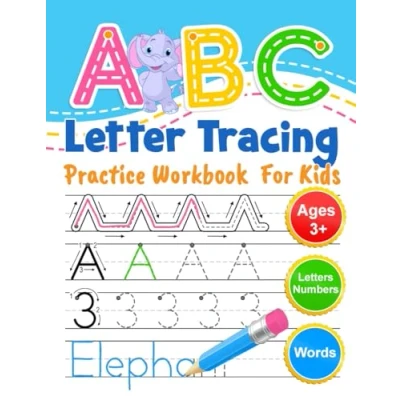 Bild av ABC Letter Tracing Practice Workbook For Kids: Learning To Write Alphabet, Numbers and Line Tracing. Handwriting Activity Book Preschoolers, Kindergartens.