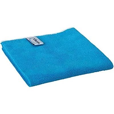 Bild av Vikan 691133 professionell mikrofiberduk, blå, 320 mm längd, bredd, 3 höjd, paket med 5