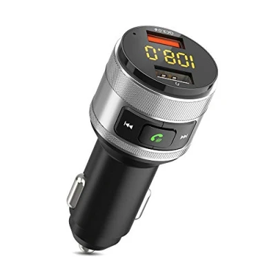 Bild av ZeaLife Mobiltelefon adapter för bilen, musik, bluetooth FM sändare, trådlös bil radio med handsfree funktion. Car Kit, QC3.0 Bluetooth. bil, sändare dubbel USB laddare.