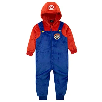 Bild av Super Mario Onesie för Pojkar Pyjamas i Fleece Barn Flerfärgad 116