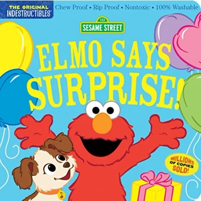 Bild av Indestructibles: Sesame Street: Elmo Says Surprise!: Chew Proof · Rip Nontoxic 100% Washable (Book for Babies, Newborn Books, Safe to Chew)