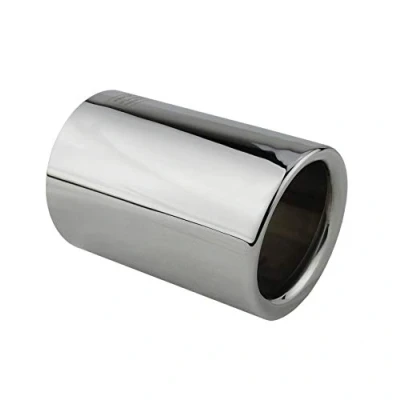 Bild av L&amp;P A302 1 avgasrör 70 mm rostfritt stål spegel polerad krom silver Plug &amp; Play skydd OEM 18307610636 18307610635 18307610634