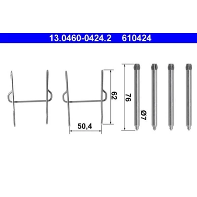 Bild av ATE 13.0460 0424.2 Kit d&#039;accessoires, plaquette de frein à disque CITROËN: AX, Saxo 3/5 portes, PEUGEOT: 106 II I portes