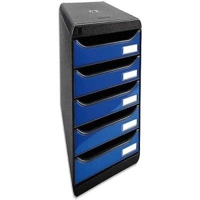 Bild av Exacompta Ref 3097279D BIG BOX PLUS skrivbordslåda set 5 x 43 mm lådor, lämplig för A4+ dokument, 347 278 271 mm, 100% återvunnen plast ljusgrå