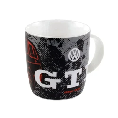 Bild av BRISA VW Collection Volkswagen keramik kaffe te cappuccino mugg havregrymsmugg i GTI design (370 ml/GTI främre/svart)