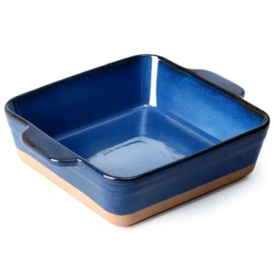 Bild av NUTRIUPS 2 L keramisk fyrkantig bakform ugnssäker, 22 cm gryta med handtag, stengods ugn bakutrustning, porslin lasagnepannor