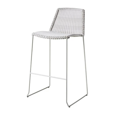 Bild av Cane line Breeze Bar Stool 5465 LI/LS/LW Barstol White Grey B: 52,5 x D: 53 H: 101 SH: 75 cm