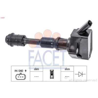 Bild av FACET 9.6537 Bobine d&#039;allumage VOLVO: V40 3/5 portes, V70 3, V90 II Break