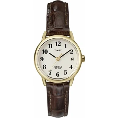 Bild av Timex Easy Reader dam 25 mm brun läderrem klocka T20071