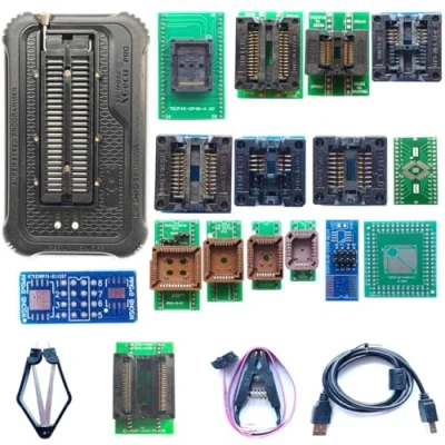 Bild av Xgecu T76 T56 programmer 15 adaptrar t48 toppversion ISP support Eprom IC Chip SOP PIC NAND Flash EMMC Socket