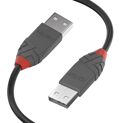 Bild av LINDY 36693 USB 2.0 Typ A till kabel, Anthra Line svart, 2 m