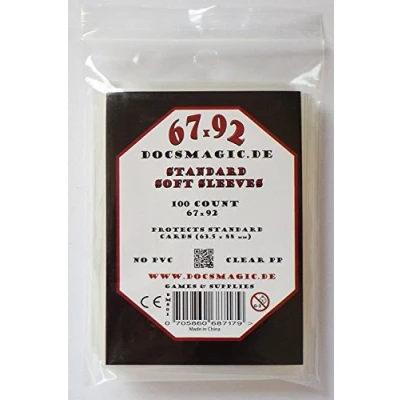 Bild av Docsmagic.de 100 Soft Card Sleeves Clear 67 x 92 mm Standard Size
