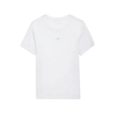 Bild av Zadig &amp; Voltaire Marta Wings Strass Tshirt med print, Storlek: Large, Blanc