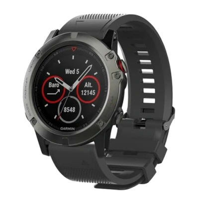 Bild av INF Armband kompatibelt med Garmin Fenix 5 Plus/Fenix 5/Forerunner 935/Fenix 6/Fenix 3/Fenix 5x/Fenix 6x, klockarmband 26 mm, sportarmband av silikon