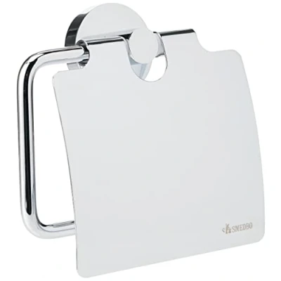 Bild av Smedbo &quot;Home&quot; toalettrullehållare med lock, polerad krom, 11,5 x 11,2 5 cm, silver