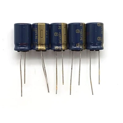 Bild av 5 stycken Elko kondensatorer FC 470uF 25 V ±20 % 40 C 105 låg impedance kondensator radial, Ø 10 x L16 mm