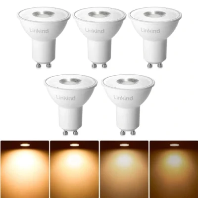 Bild av Linkind dimbar 5,7 W GU10 LED lampor, ersätter 75 lampa, 2 700 K varm vit reflektorlampa spot, 110 bred strålvinkel 560 lm glödlampa PAR16 LED, 5 stycken