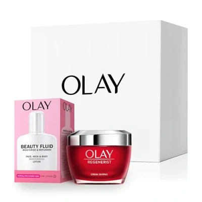 Bild av Olay Regenerist Anti Age Presentset: dagkräm 50 ml + skönhetsvätska 100 ml, med Niacinamid