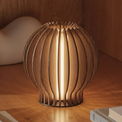 Bild av Eva Solo LED bordslampa Radiant, mörkt trä, 14 cm, USB