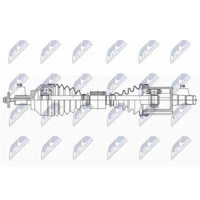 Bild av NTY NPW VV 139 Arbre de transmission Essieu avant gauche 517 Boîte automatique VOLVO: C30, V50, C70 2 Cabriolet