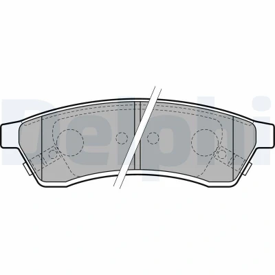 Bild av DELPHI LP2197 Jeu de plaquettes frein avec indicateur d&#039;usure tôle anti bruit sans accessoires CHEVROLET: Epica Berline