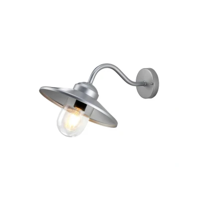 Bild av Elstead Utomhusvägglampa Klampenborg, silver, lykta, rostfritt stål
