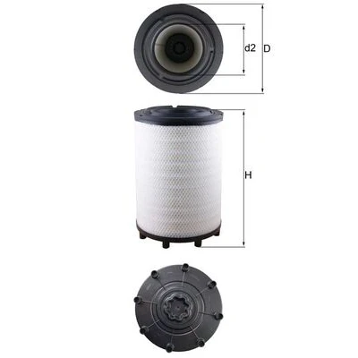 Bild av MAHLE ORIGINAL LX 2839 Filtre à air 456,0 301,4, 298 Cartouche filtrante SCANIA: 4 series, P,G,R,T series