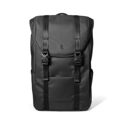 Bild av tomtoc laptopryggsäck för kvinnor män, vintage daypack casual ryggsäck med 22 liter vardagsliv fritid universitet skola, klassiska ryggsäckar passar 13 15,6 tums bärbara datorer Rent Svart