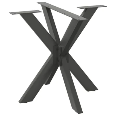 Bild av Matbordsben spindelform antracit 85x85x(72 73) cm stål