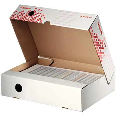 Bild av Esselte 623910 arkivlåda SPEEDBOX, (B) 80 mm, vit/röd